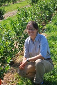 UD Extension Researcher Emmalea Ernest in the middle of a multi-year study on blueberries for Delaware