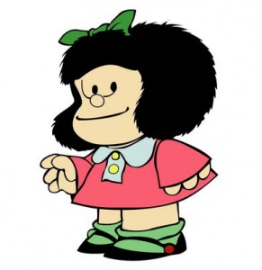 mafalda-vector A partir de esta imagen vectorizada se obtiene la impresión en 3D