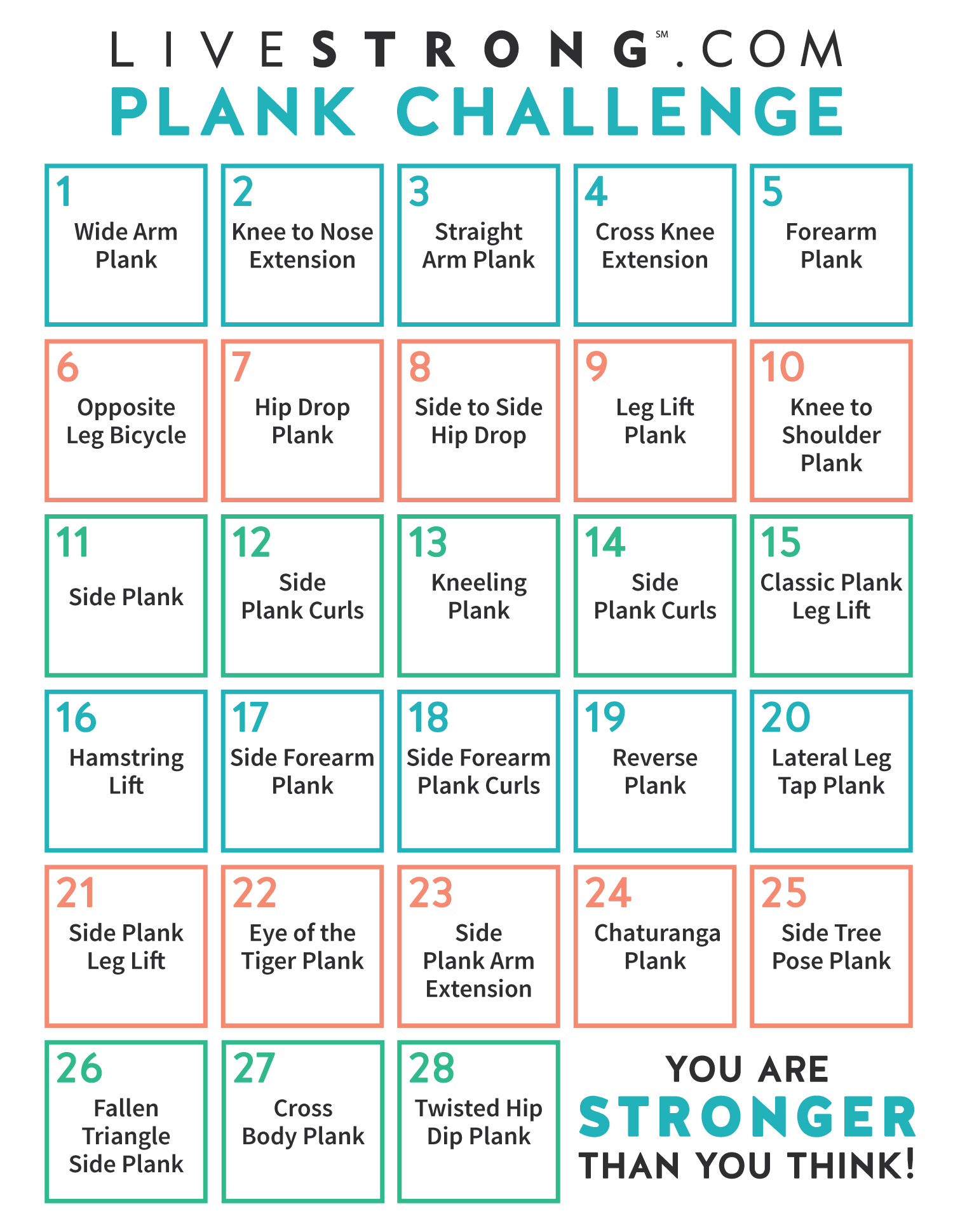 The 4 Week Plank Challenge Livestrong