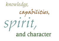 knowledge, capabilities, spirit, and character