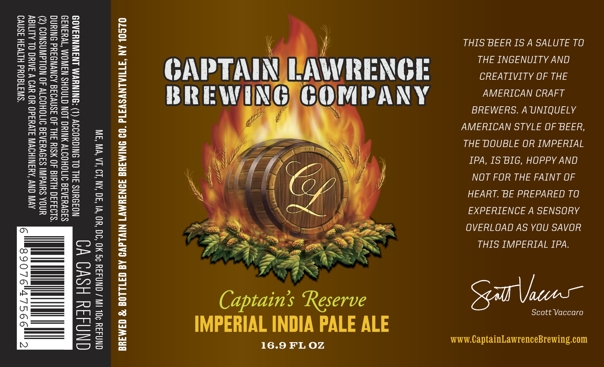 Captain Lawrence Captain's Reserve Double IPA Beer 14816