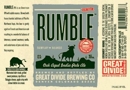 Great Divide Rumble IPA Beer 15306