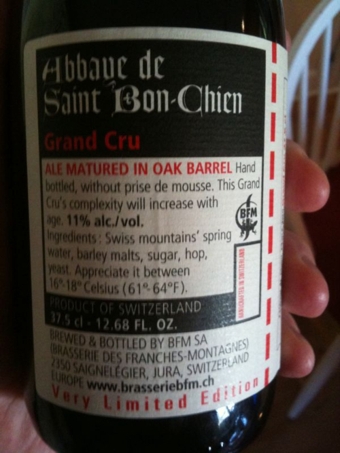 BFM Abbaye de Saint Bon-Chien Grand Cru 2008 (Vin Jaune Barrel) Beer 17583