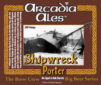 Arcadia Shipwreck Porter Beer 20103
