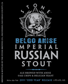 Stone Belgo Anise Imperial Russian Stout Beer