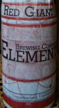 Element Red Giant With Glacier Hops Beer