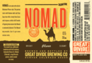 Great Divide Nomad Pilsner Beer 40579
