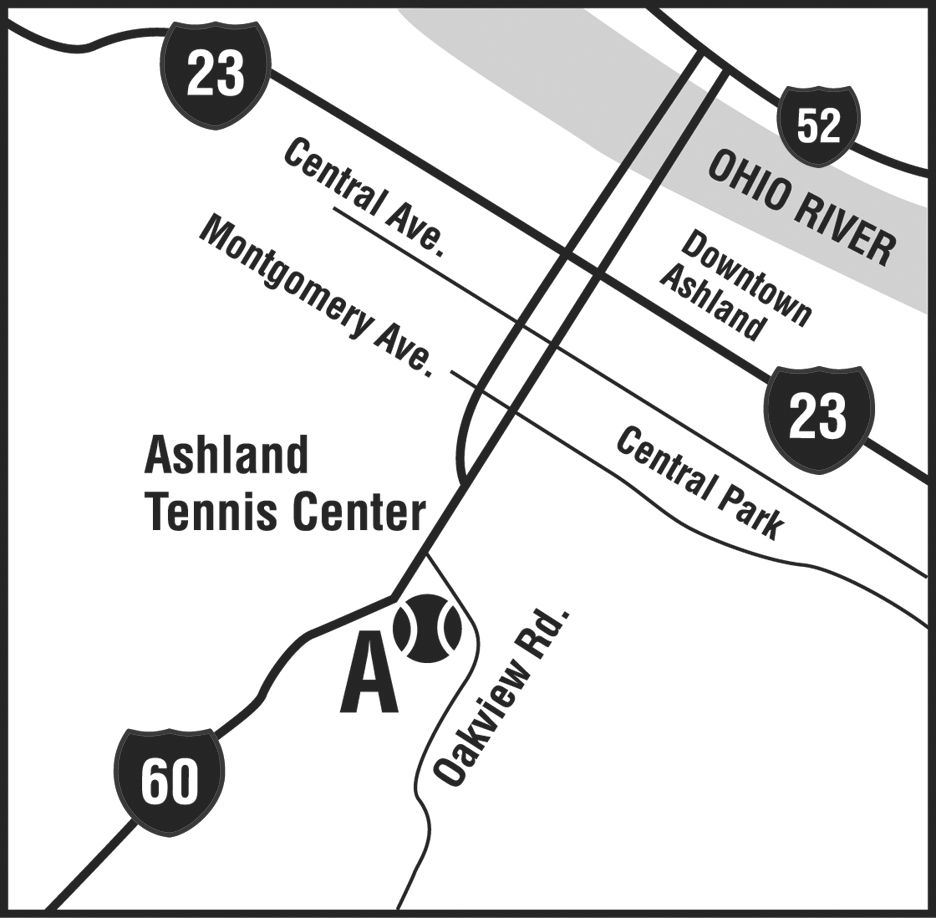 Map to Ashland Tennis Center Greater Ashland Tennis Association