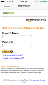 Amazon login