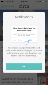 Notification message