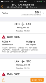Flights details