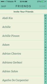 Friends invite