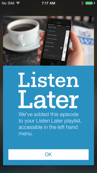 Listen later tutorial