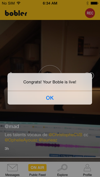 Publishing notification