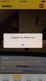 Publishing notification