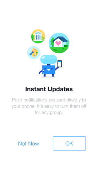 Push notification message