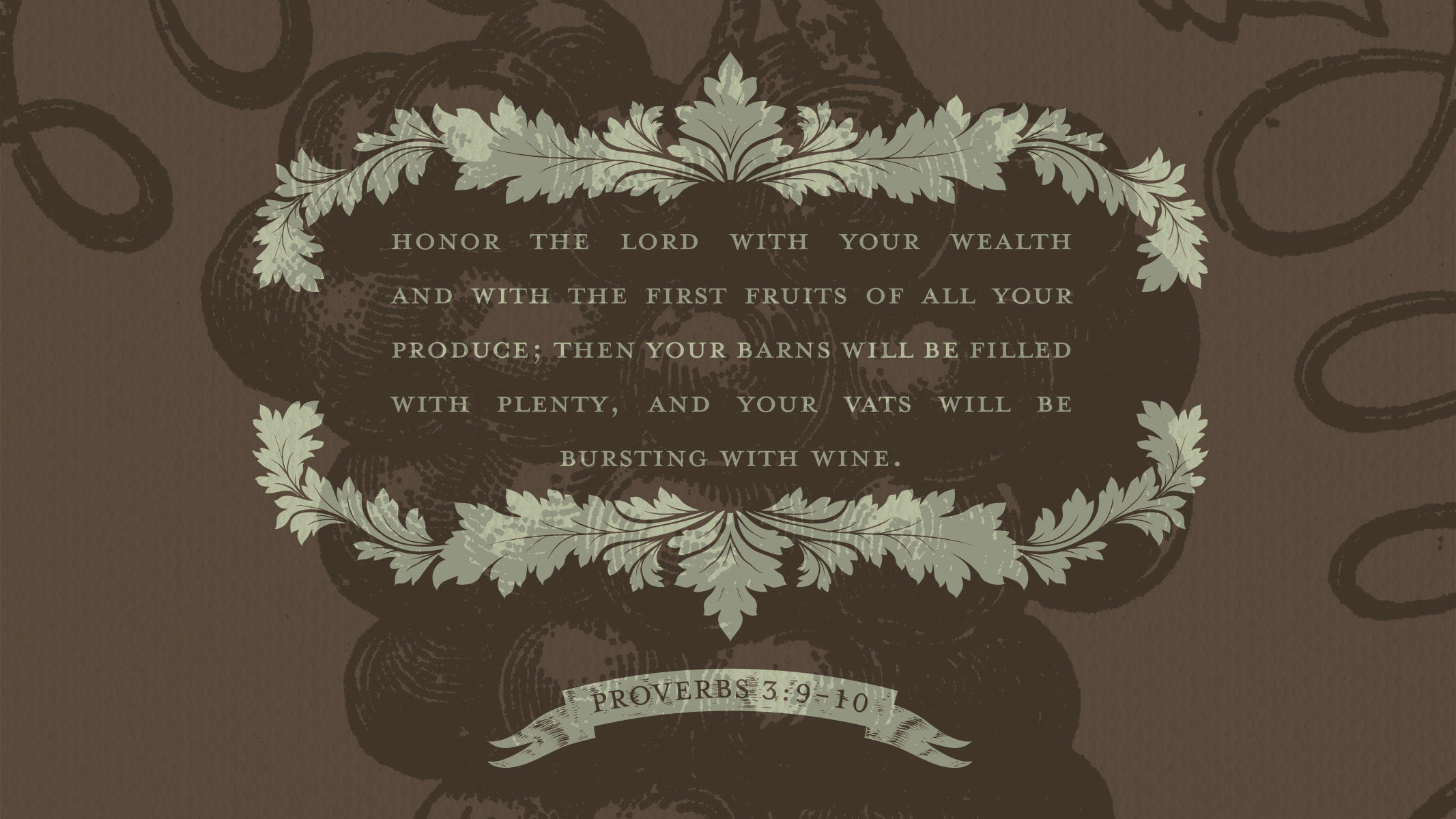Proverbs 3:9-10 - The Verses Project