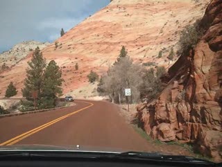 twisted road in Zion National Park
