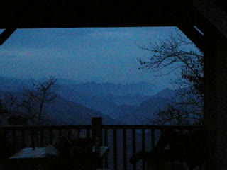 Waiting for sunrise at summit