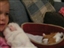 Sasha kissing Jasmine (our granddaughter)