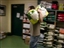 Carl carries dogfood for a CCSPCA customer