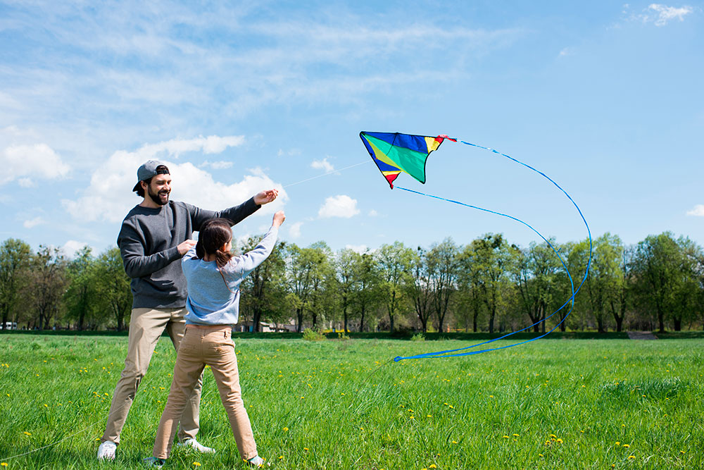 Flying a kite