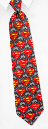 Black Superman - Superman Chains By DC Comics Black Silk Ties