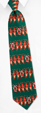 Wildties.com:Men's Tazmanian Reindeer Can Can by Looney Tunes Green - Black + FREE Neckties How to Tie a Tie Book $1.56 + shipping