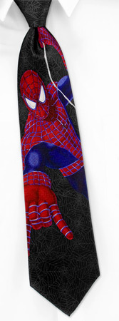 Spiderman Comics - Spiderman Web Swinger By Marvel Comics Black Silk Ties