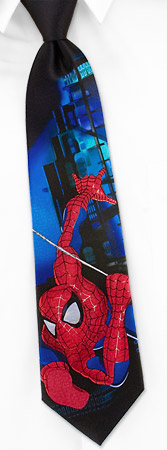 Spiderman - Keep On Swinging By Marvel Comics Black Silk Ties