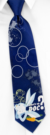 Retro Bugs Bunny by Looney Tunes blue silk ties