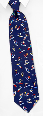 Surfs up by Alynn Novelty navy blue silk ties