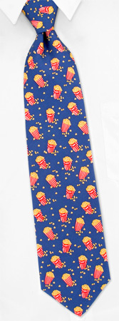 Popcorn by Alynn Novelty blue silk ties