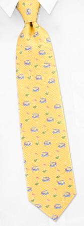 Golf Cart by Alynn Novelty yellow silk ties