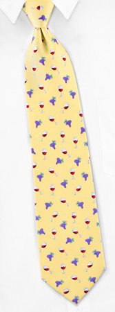 Red Wine Tasting by Alynn Novelty yellow silk ties