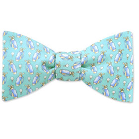 Golf Bags and Balls by Alynn Bowties green silk freestyle bowties
