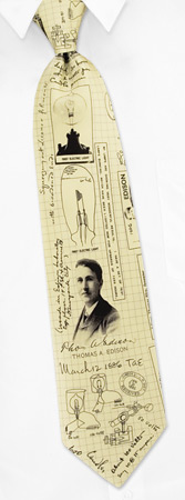 Thomas Edison Tie by Museum Artifacts - Cream Silk