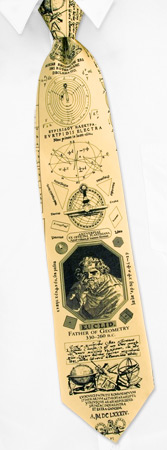 Euclid by Museum Artifacts cream silk ties