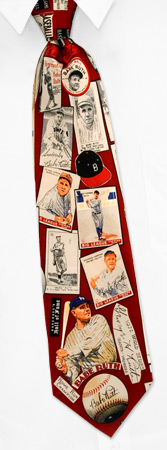 Baseball And Bats - Babe Ruth Home Run Champ By Museum Artifacts Red Silk Ties