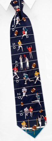 Navy Athletics - Football Field By Museum Artifacts Navy Blue Silk Ties