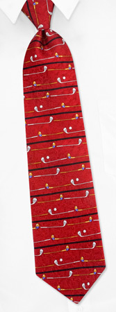 Horizontal Golf Clubs by Museum Artifacts red silk ties