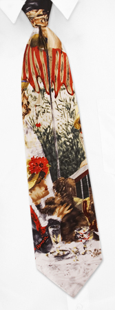 Luncheon Party - Renoir Tie by Museum Artifacts - Multicolor Silk