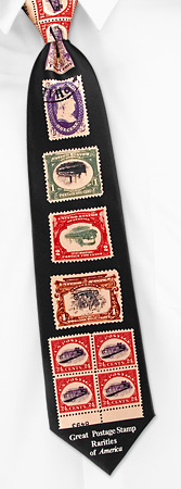 Great Postage Stamp Rarities by Museum Artifacts black silk ties