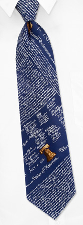 Declaration of Independence by Museum Artifacts navy blue silk ties