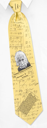 Albert Einstein II Tie by Museum Artifacts - Gold Silk