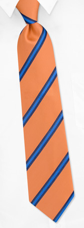 British Stripe Extra Long Tie by Brent Morgan Trend - Orange Silk British Stripe Extra Long Tie by Brent Morgan Trend - Orange Silk