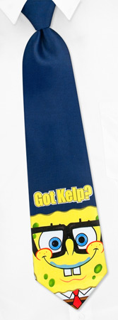 Spongebob Got Kelp by Nickelodeon navy blue polyester ties