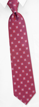 Floral Check Diamond Tie by Brent Morgan Trend - Red Silk Floral Check Diamond Tie by Brent Morgan Trend - Red Silk