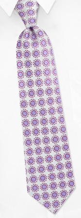 Space Dot Tie by Brent Morgan Trend -  Silver Silk