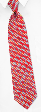 Fish by Salvatore Ferragamo red silk ties
